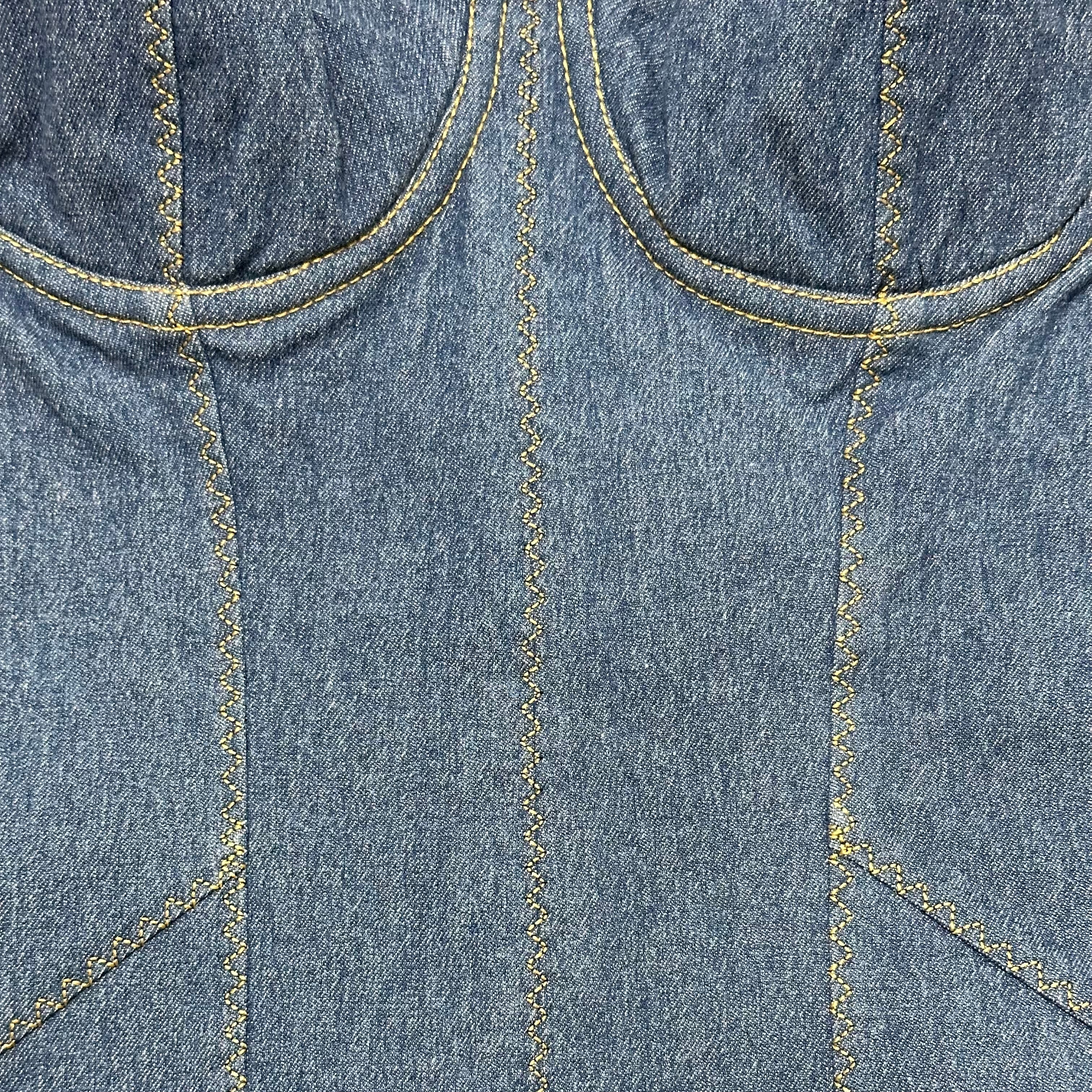 DOLCE&GABBANA Fall Winter 1996 Denim Bustier - 3