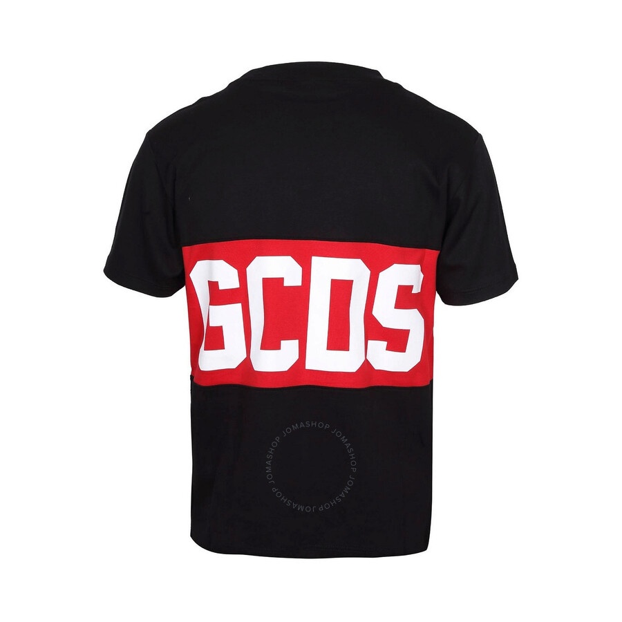 GCDS Black Logo Band Cotton T-Shirt - 2