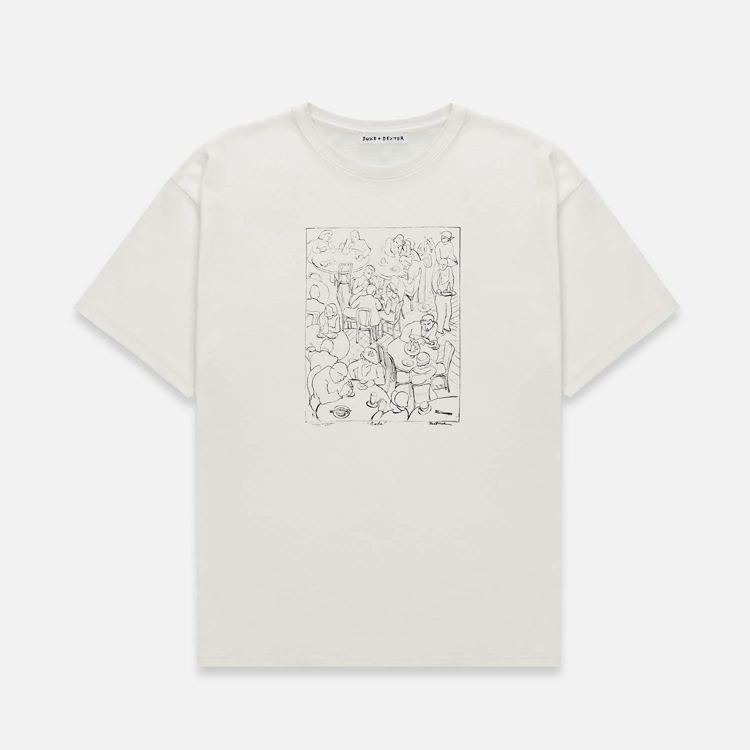 NY Cafe Vintage White T-Shirt - 1