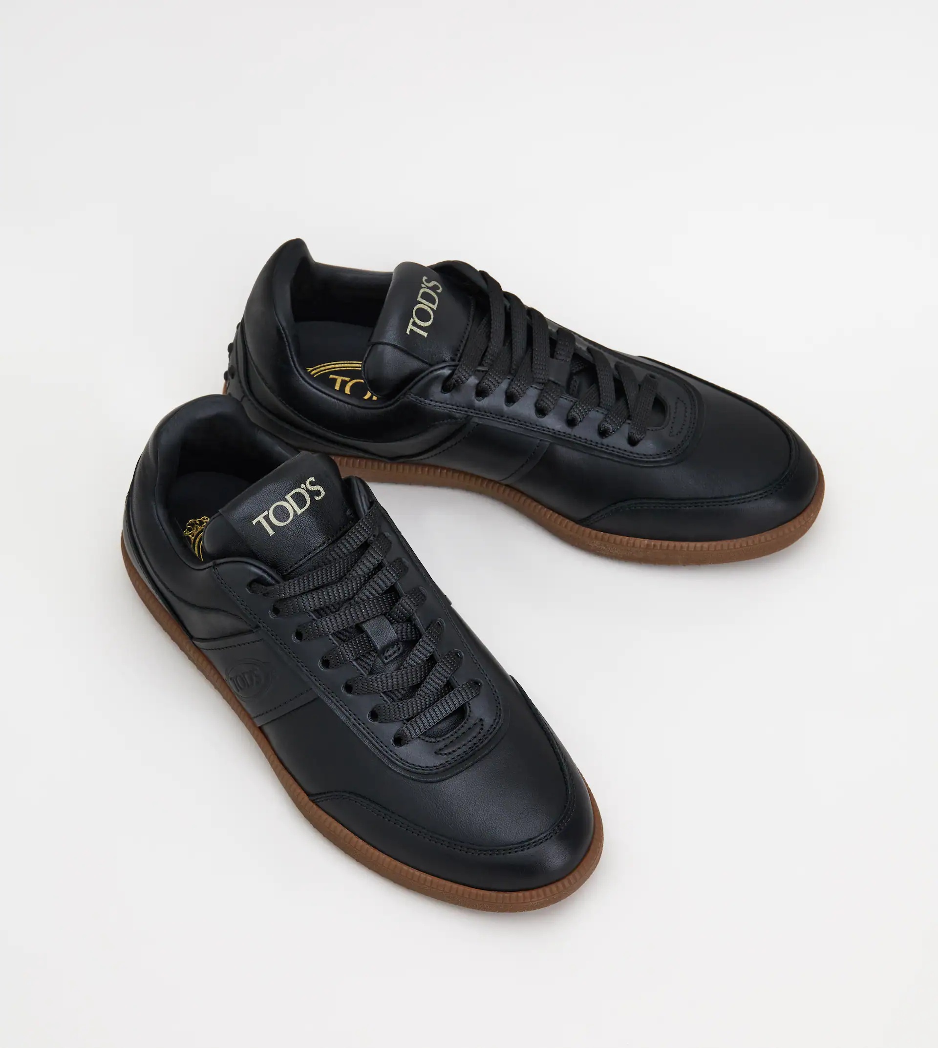 TOD’S TABS SNEAKERS IN LEATHER - BLACK, BROWN - 3