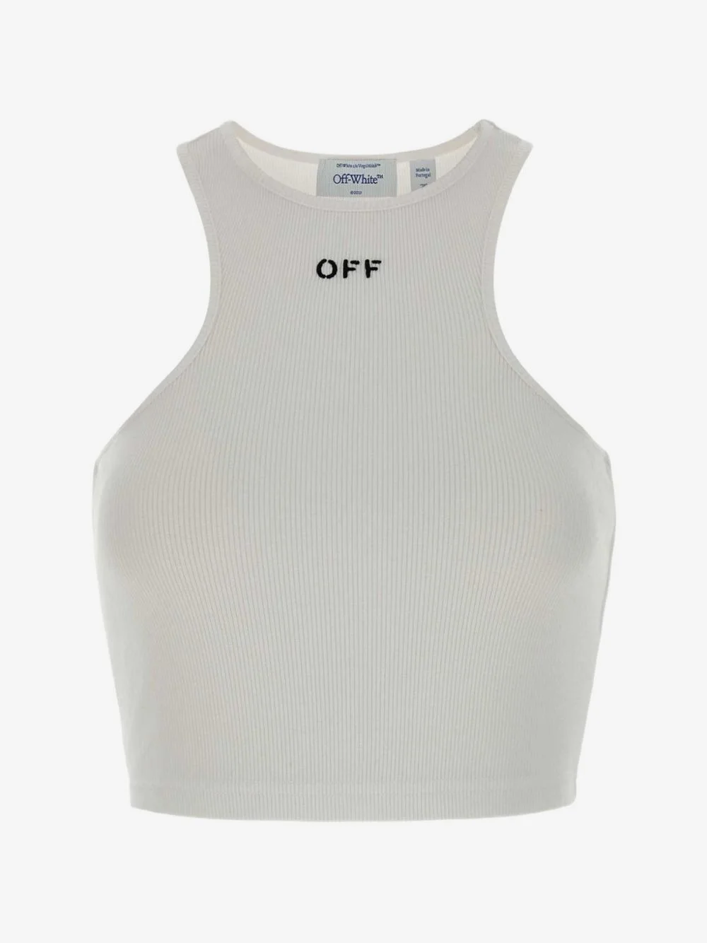 ribbed logo-detail crop top - 1