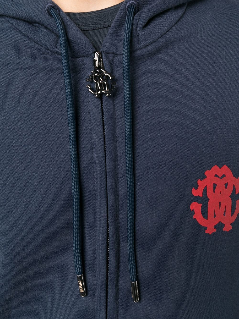 logo-print zip-up hoodie - 5