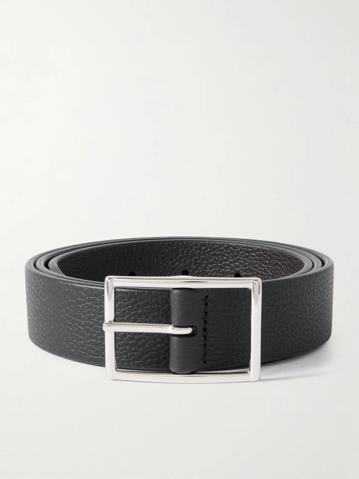 3cm Reversible Full-Grain Leather Belt - 1