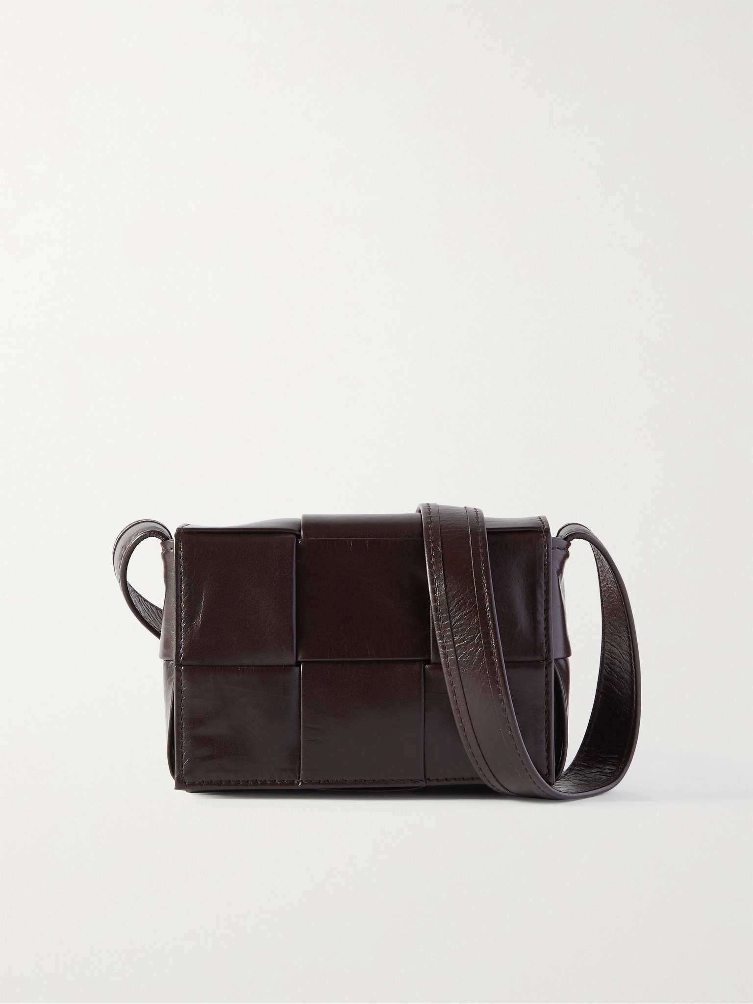 Intrecciato Leather Messenger Bag - 1