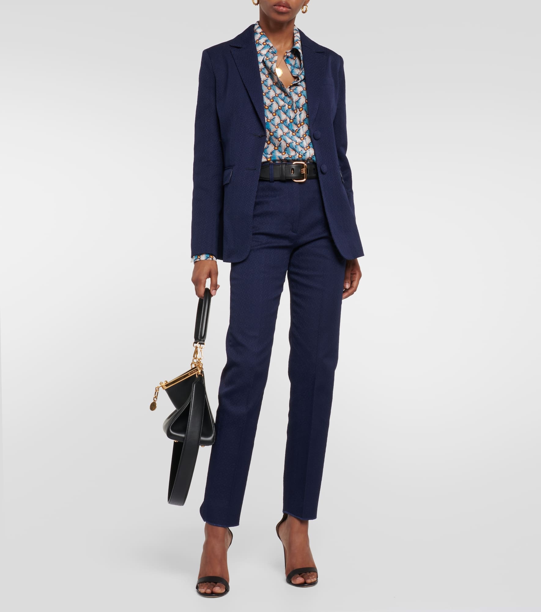 Paisley jacquard cotton blazer - 2