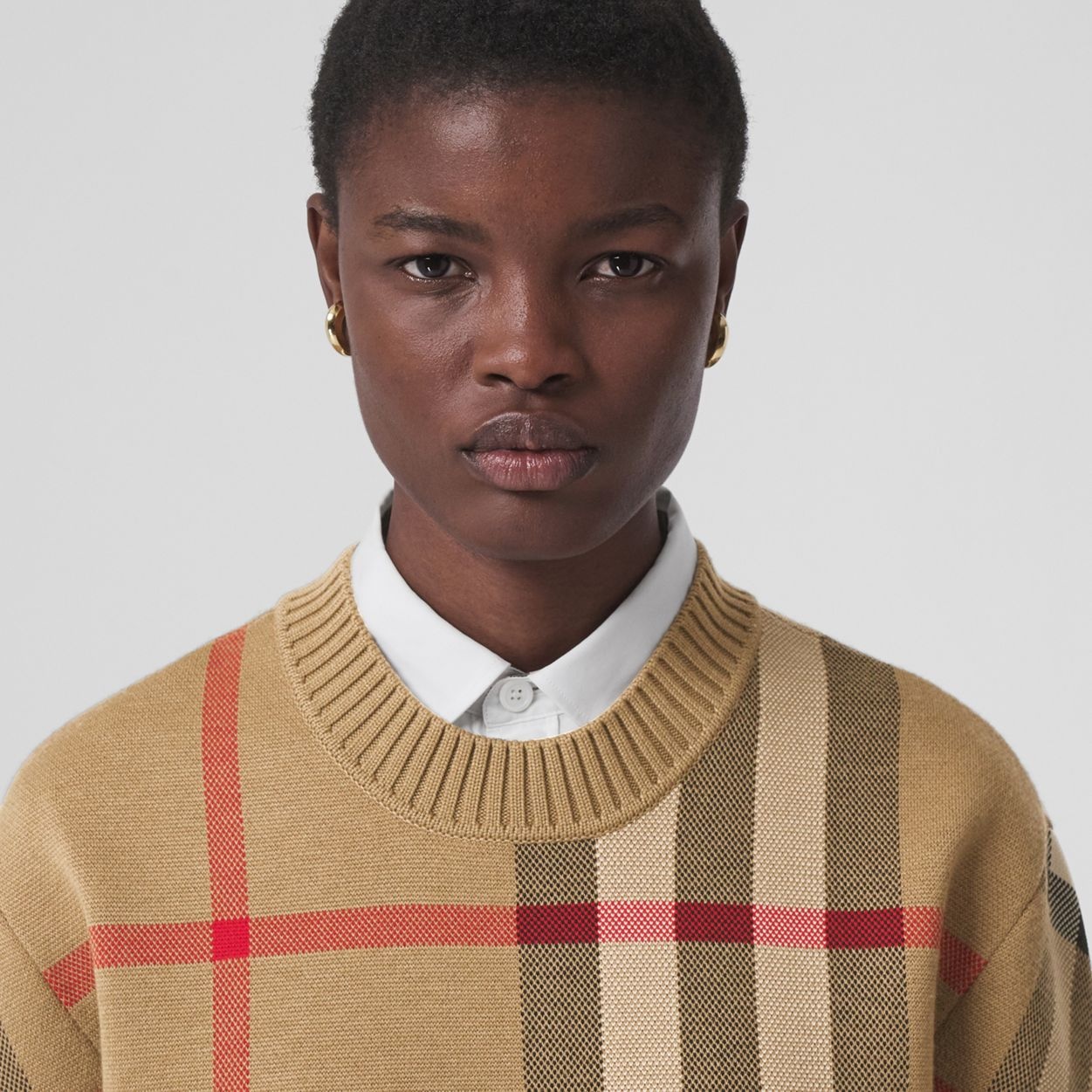 Check Technical Wool Jacquard Sweater - 8