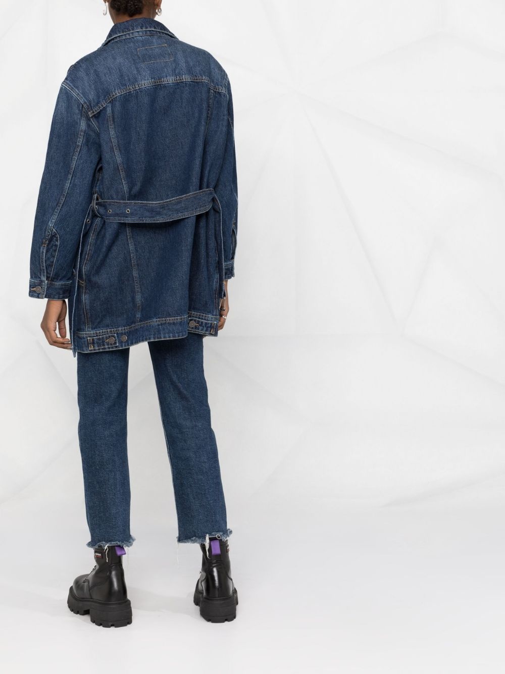 De-Flaminia belted denim jacket - 6