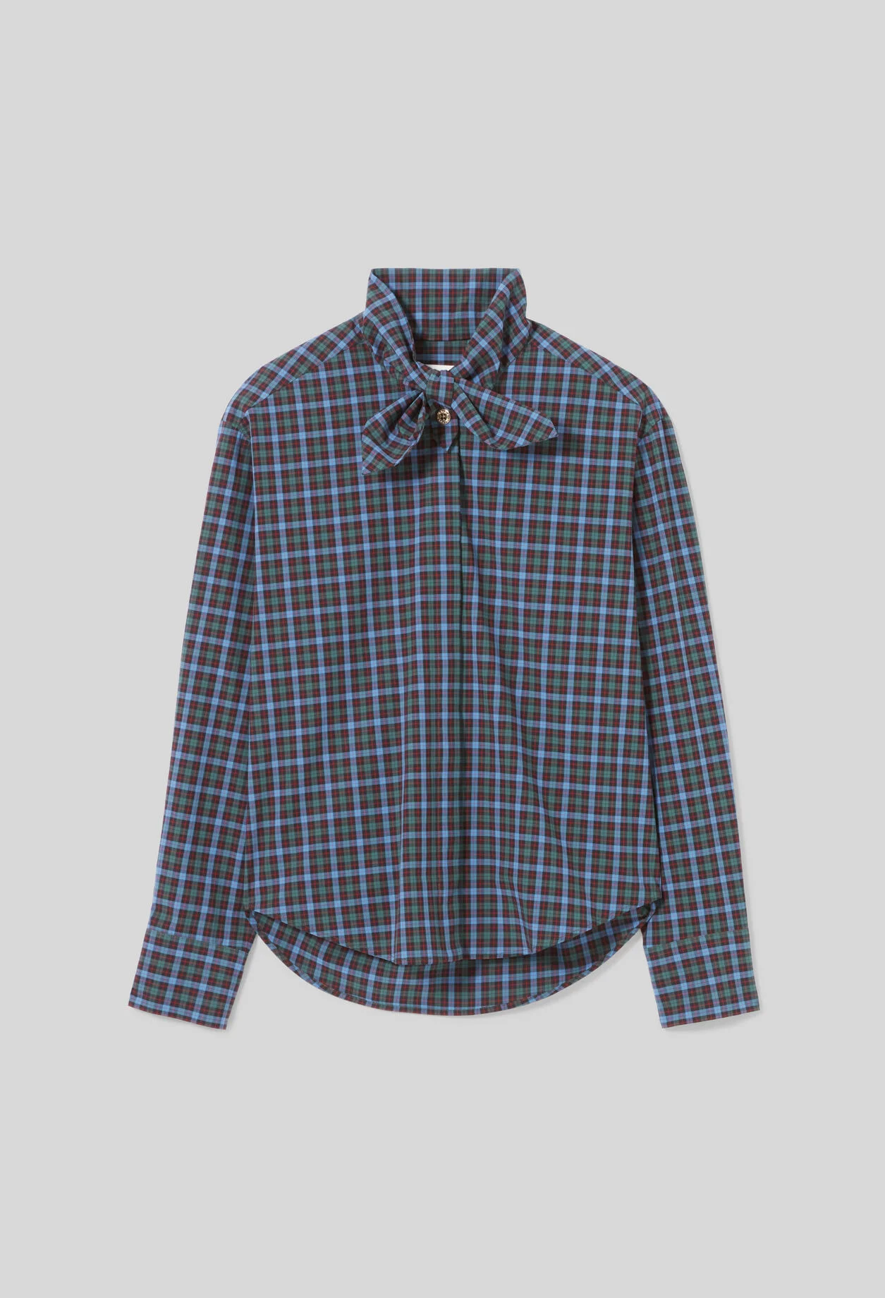 POPLIN TIE-NECK SHIRT - 1