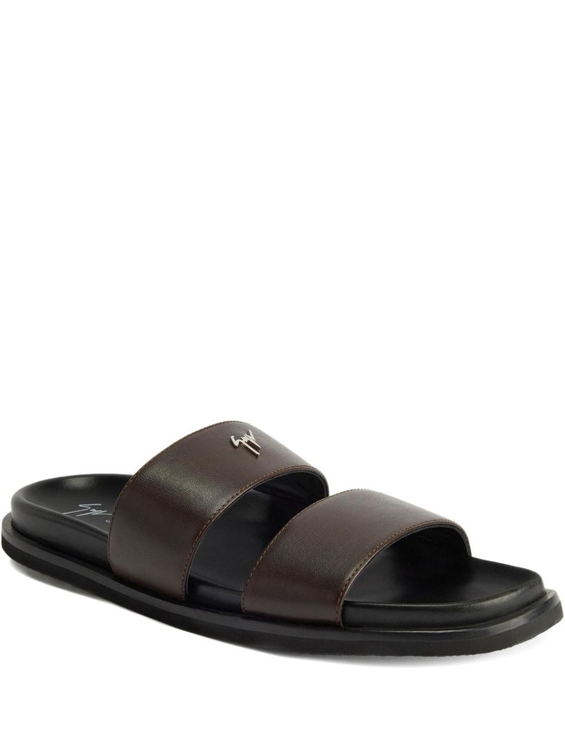 Urbaner double-strap leather sandals 1