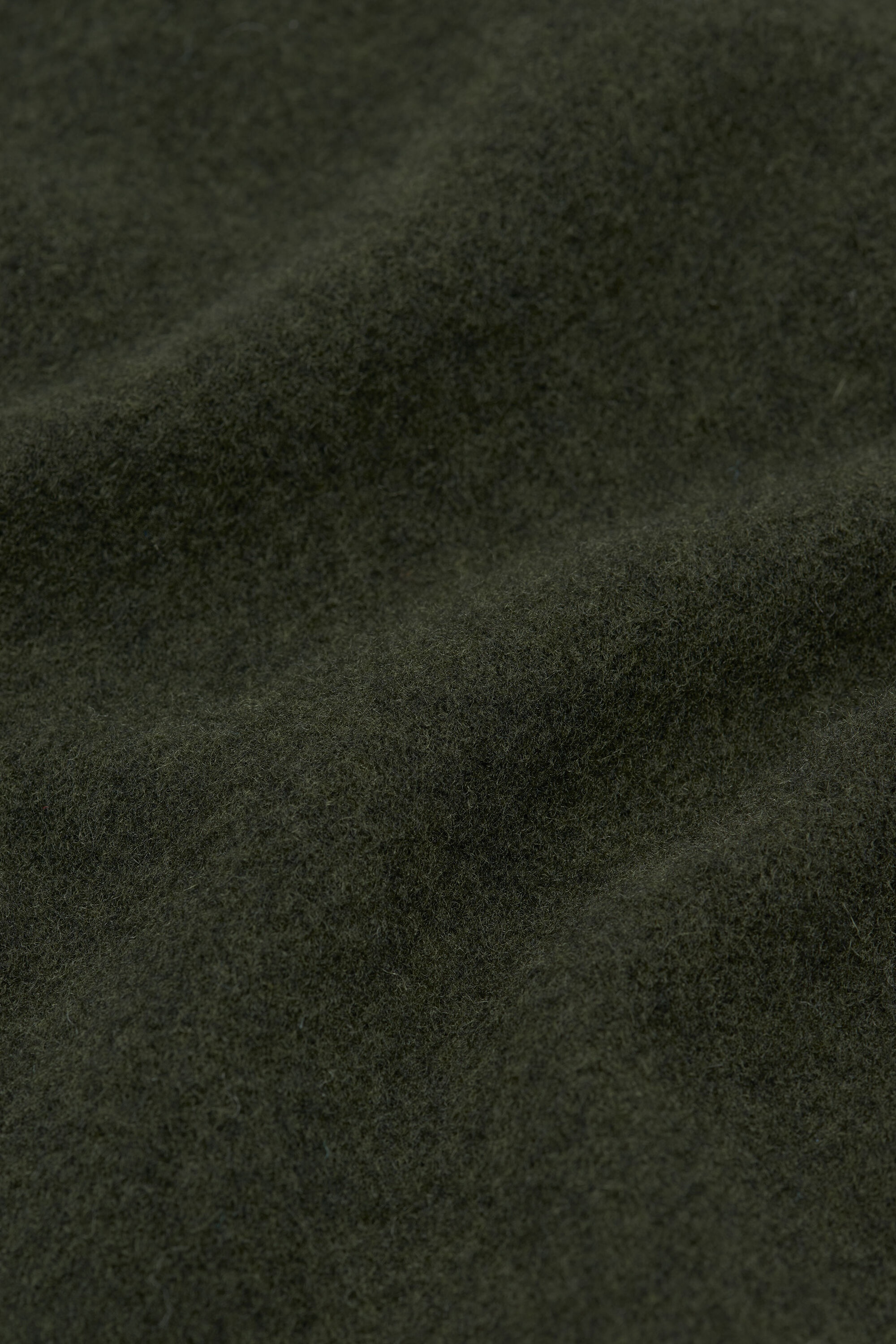 Fringe wool scarf – Narrow - Wood Green Melange - 5
