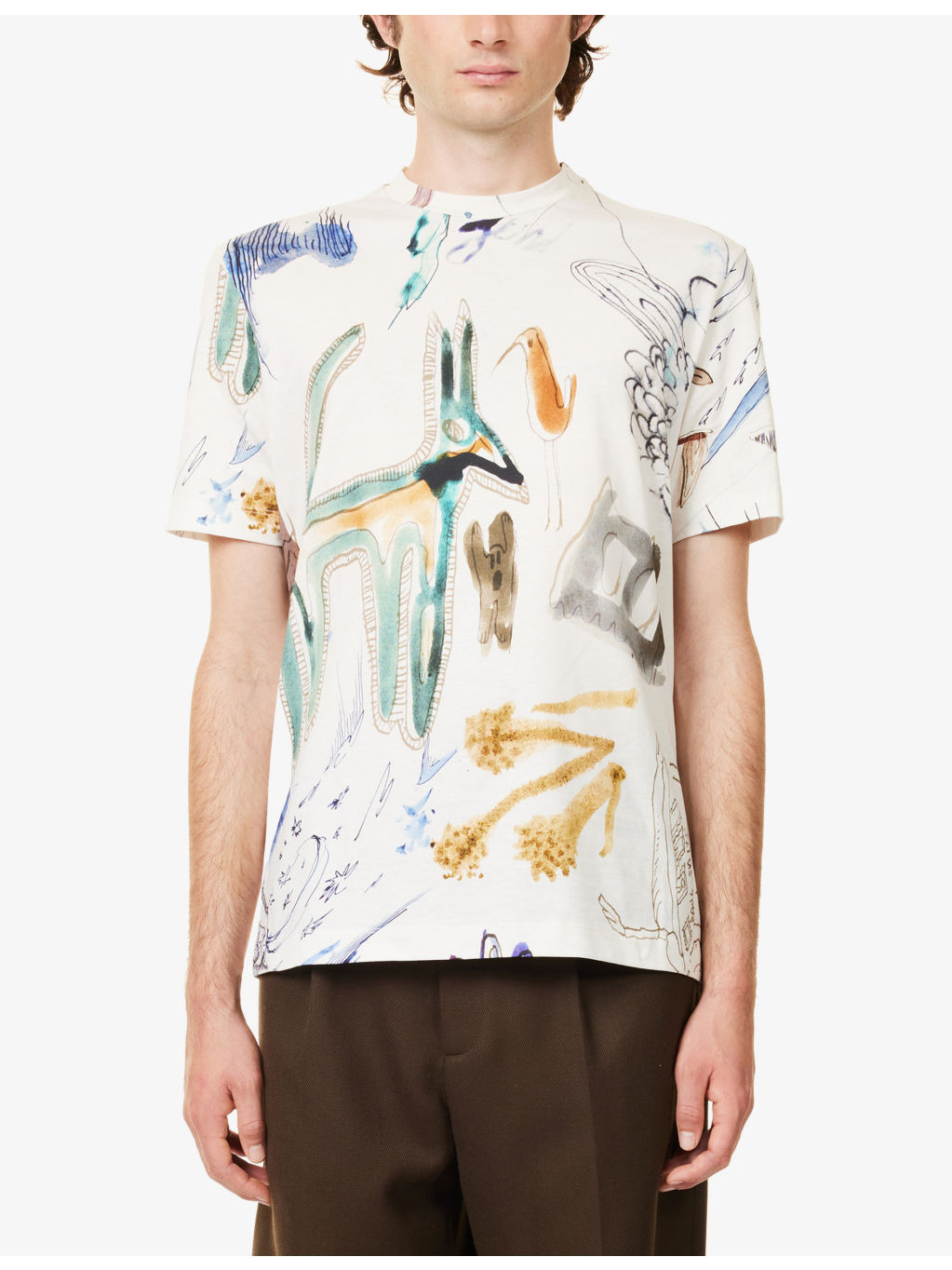 Graphic-Printed Short-Sleeve Cotton T-Shirt - 3