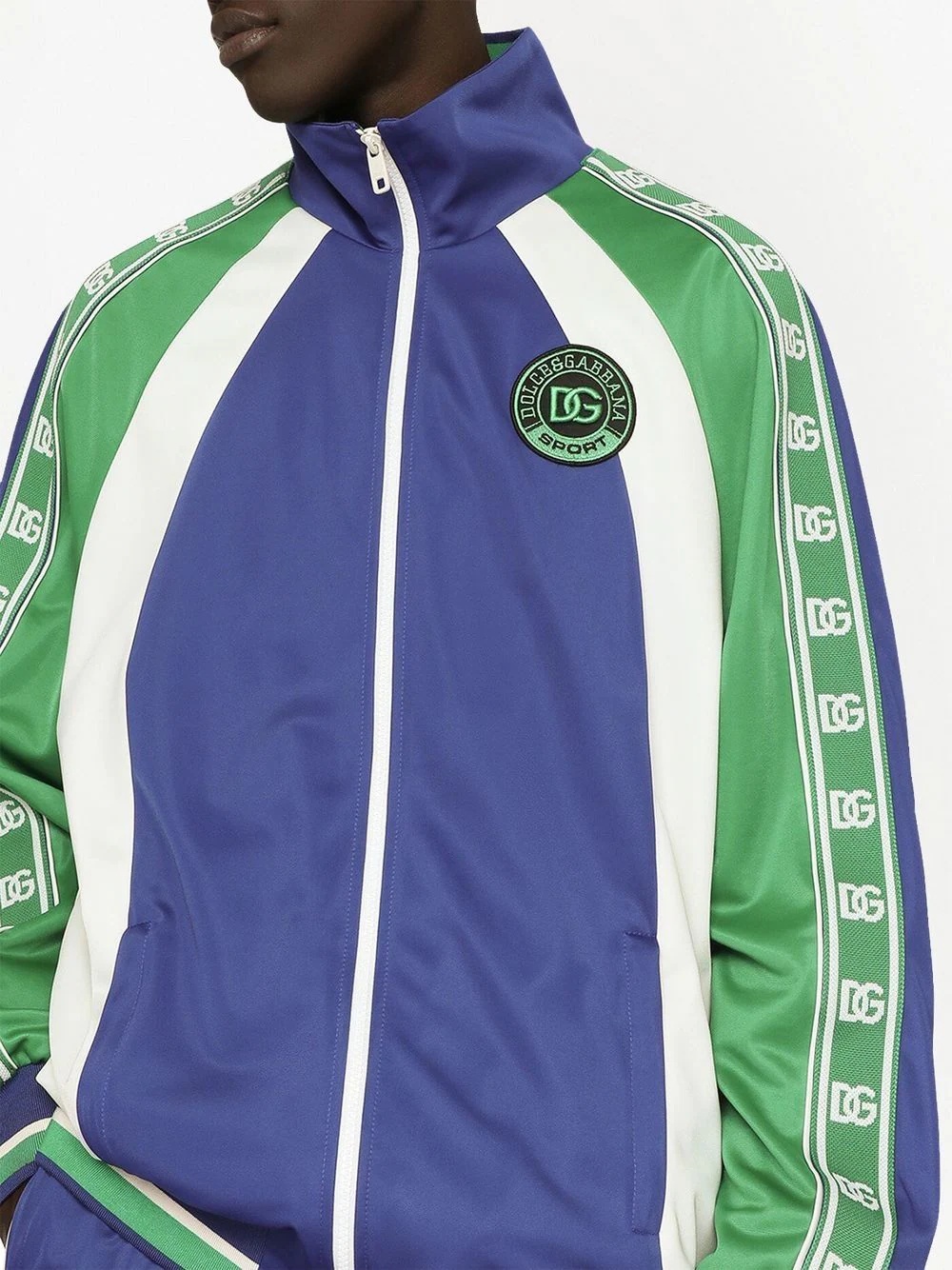 colour-block track jacket - 5