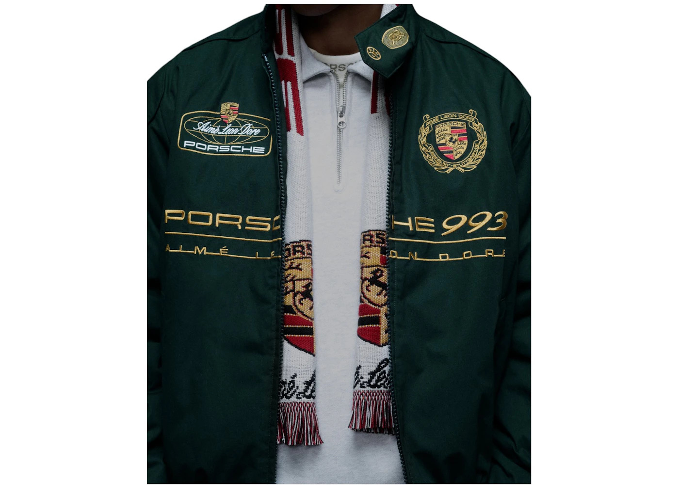Aime Leon Dore x Porsche 993 Turbo Wool Souvenir Scarf Pristine - 2