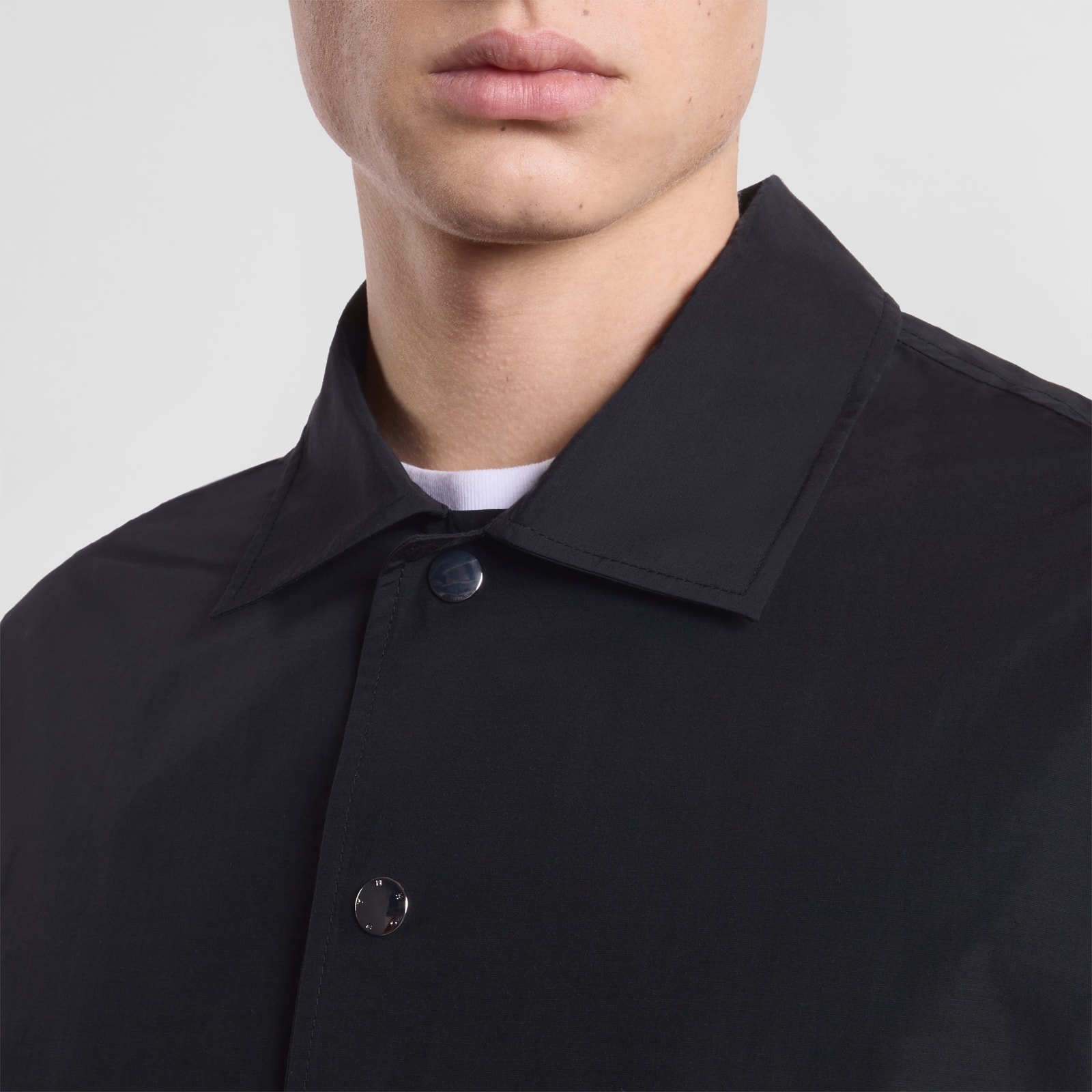 Overshirt in cotton and nylon - 7