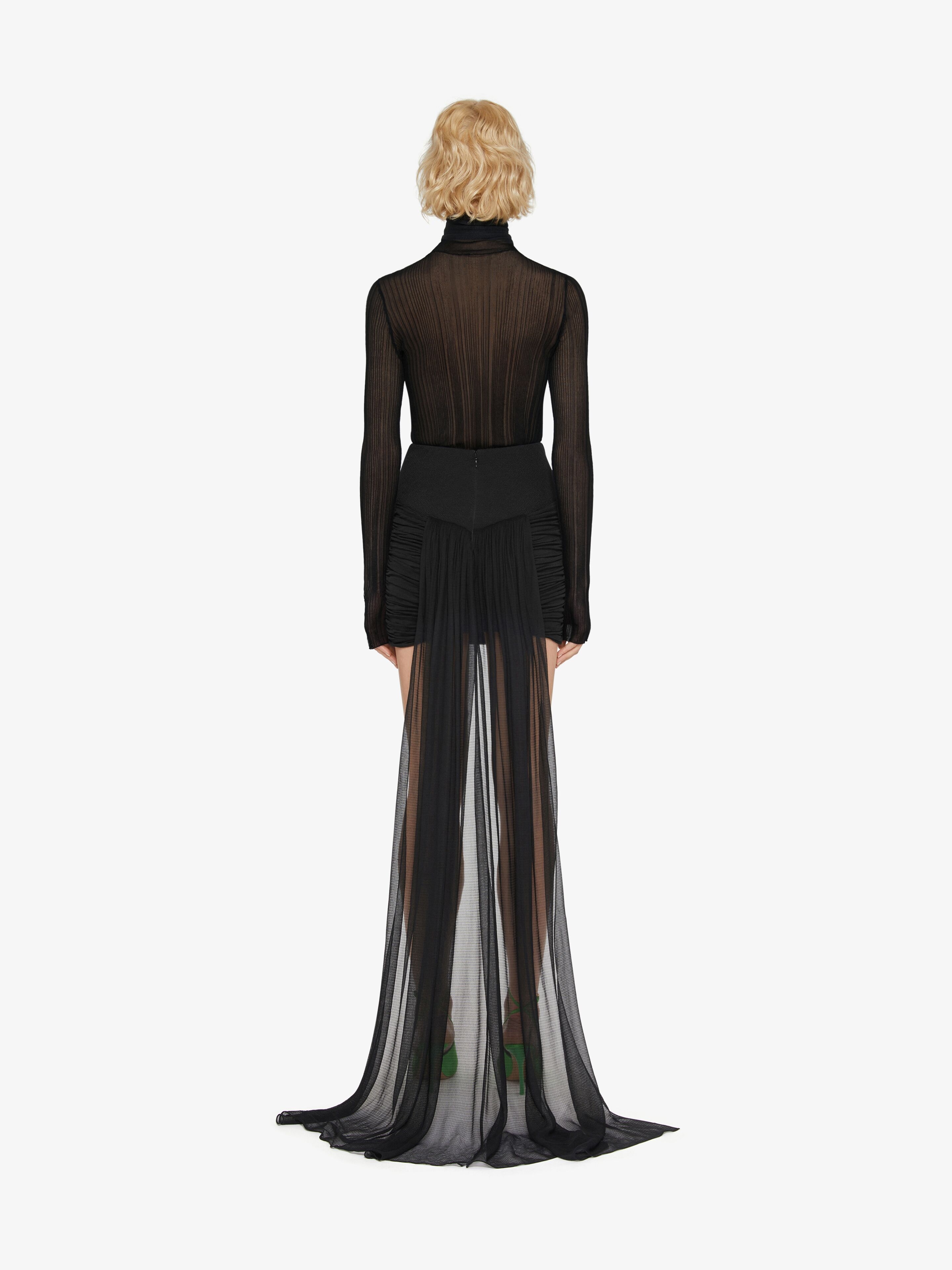TURTLENECK SWEATER IN TRANSPARENT KNIT - 4