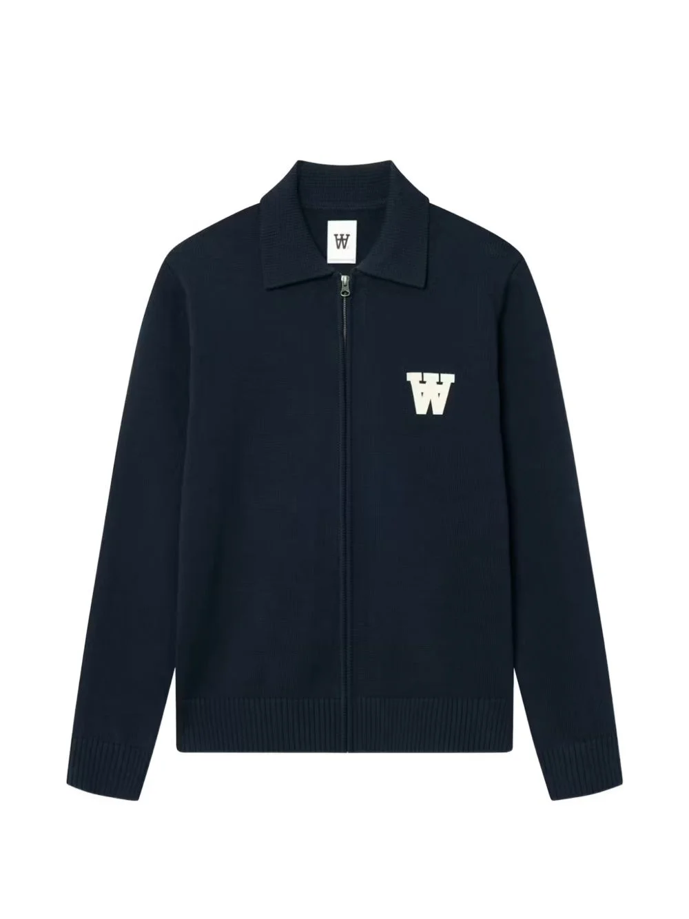 Tay zip applique cotton sweater - 1