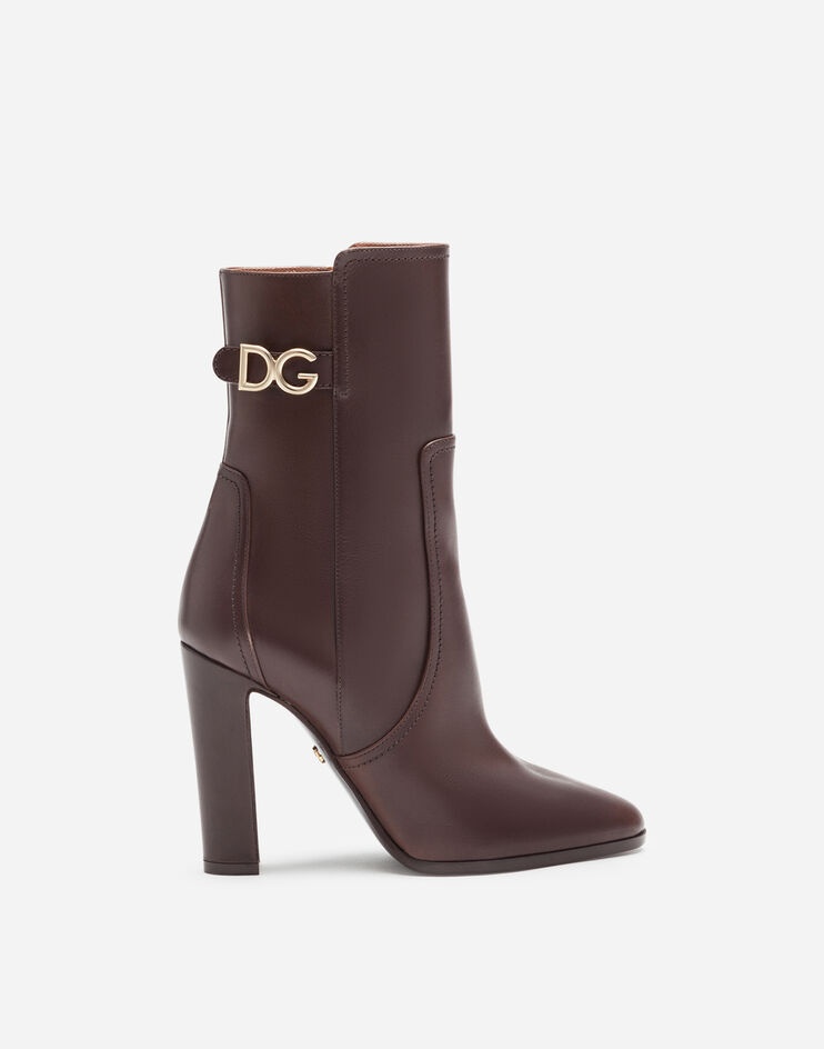 Ankle boots in cowhide with DG logo - 1