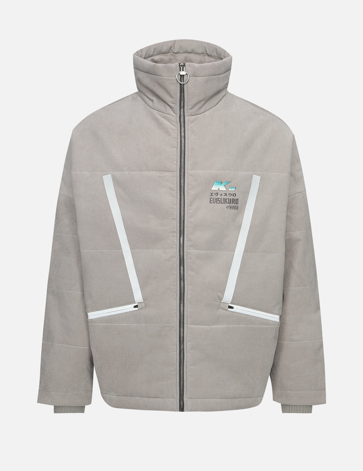 Gredient Seagull Embroidery Padded Jacket - 1