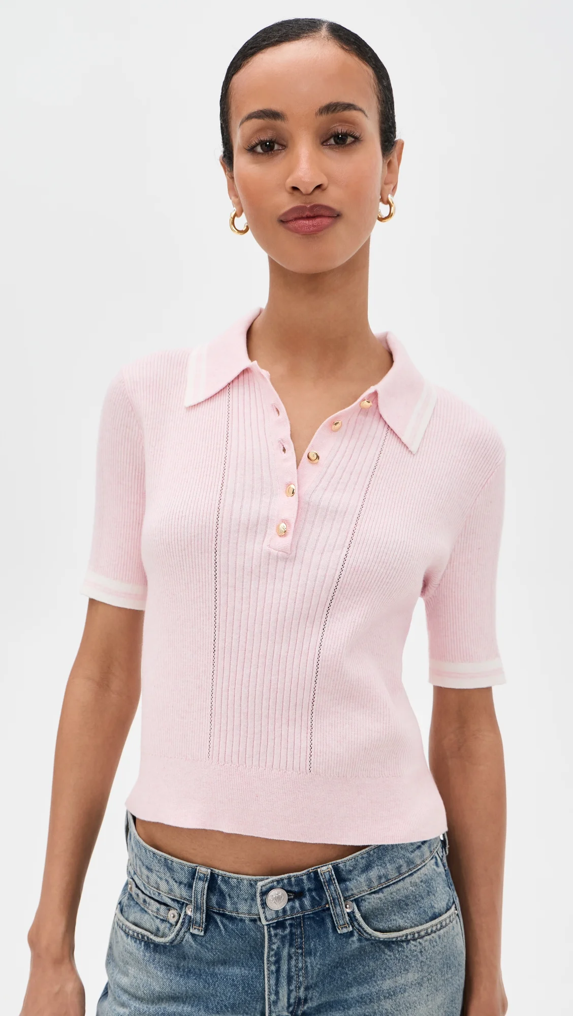 Laurie Tipped Short Sleeve Polo - 1