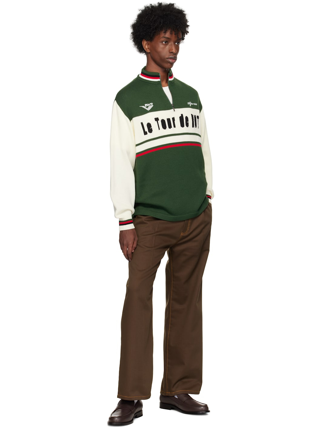 Brown Heart Icon Straight Trousers - 4