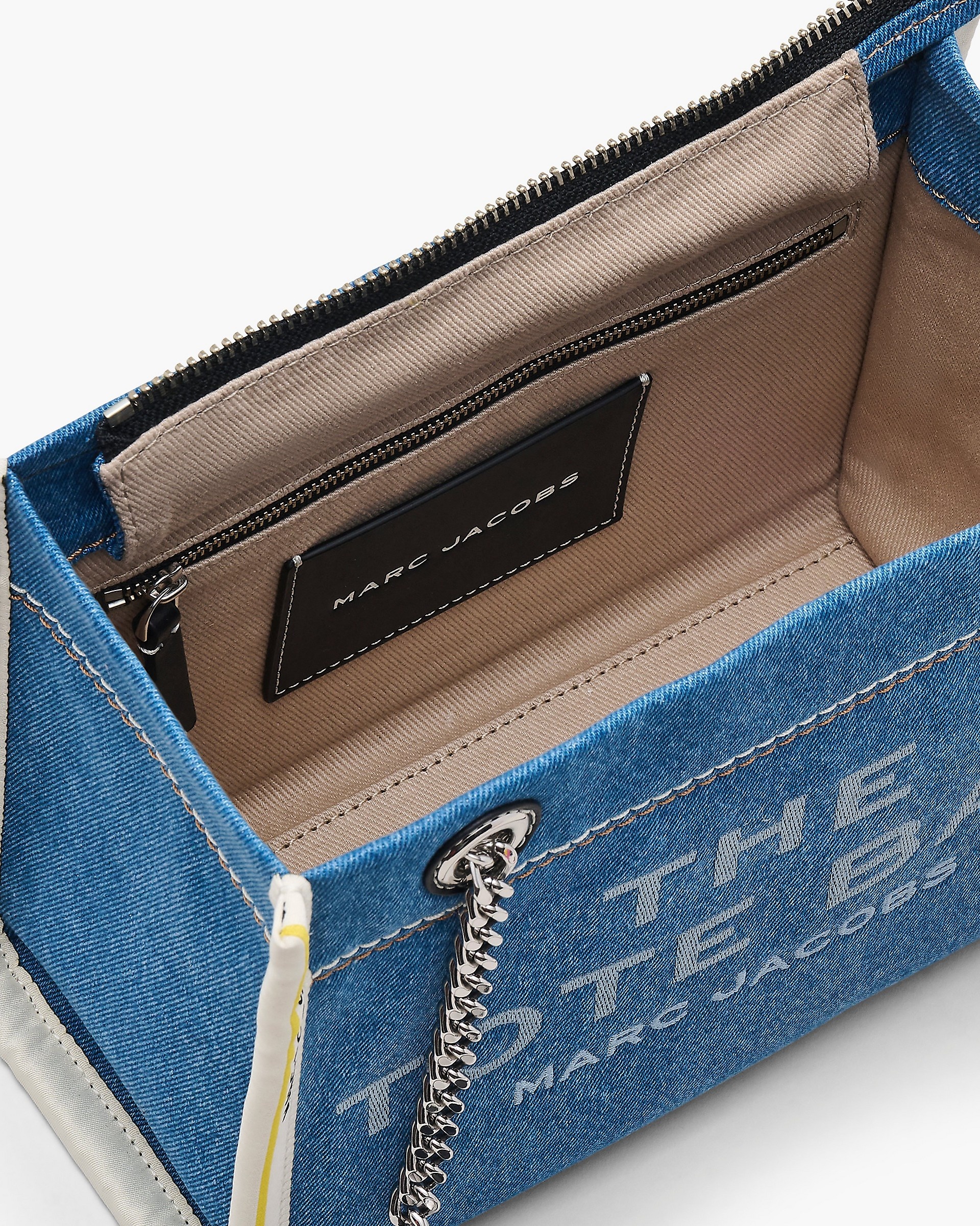 THE DENIM CHAIN SMALL TOTE BAG - 7