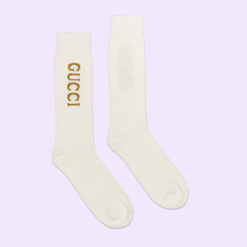 GUCCI Long knit cotton socks outlook