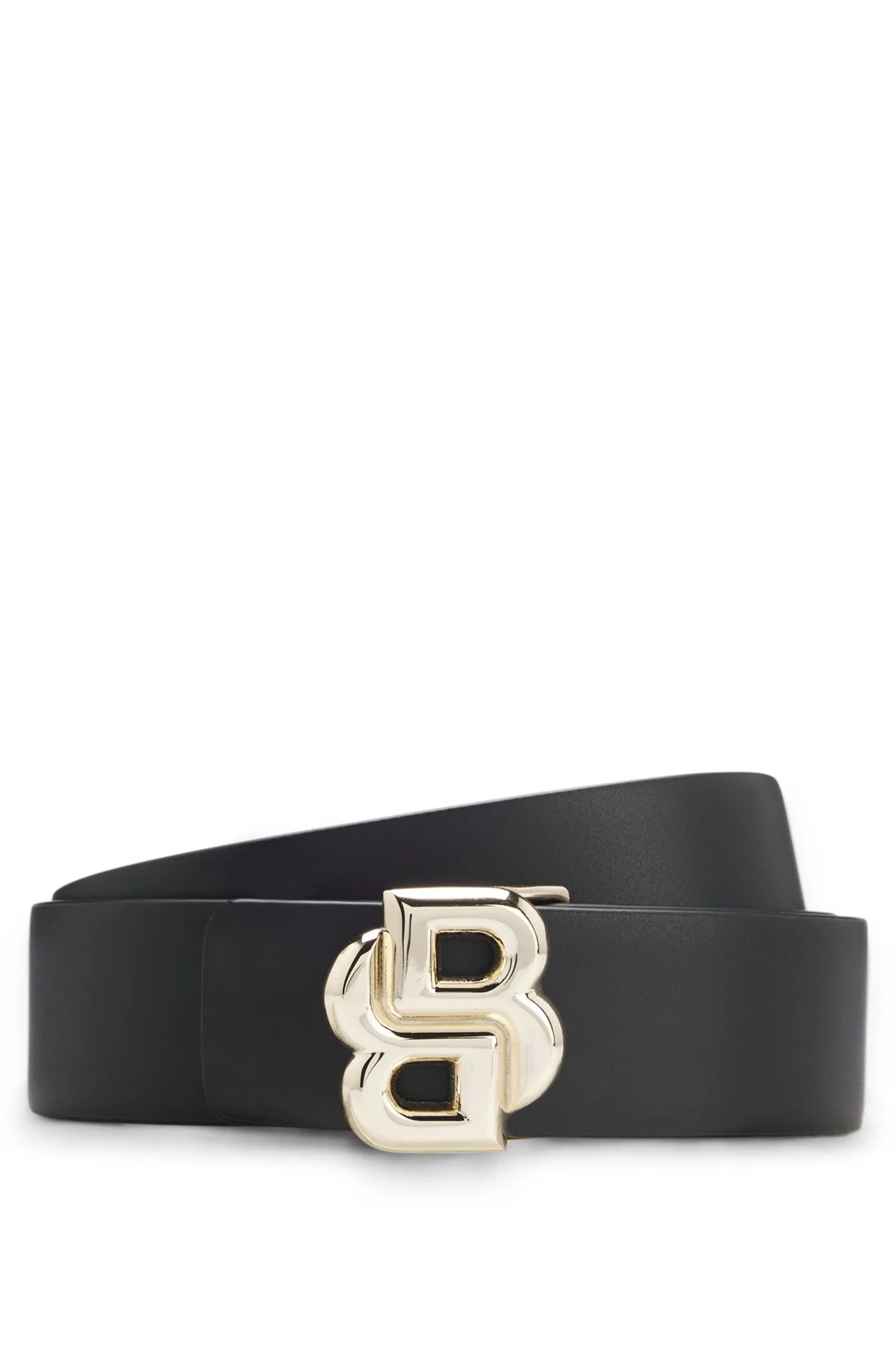 REVERSIBLE ITALIAN-LEATHER BELT WITH DOUBLE B MONOGRAM - 1