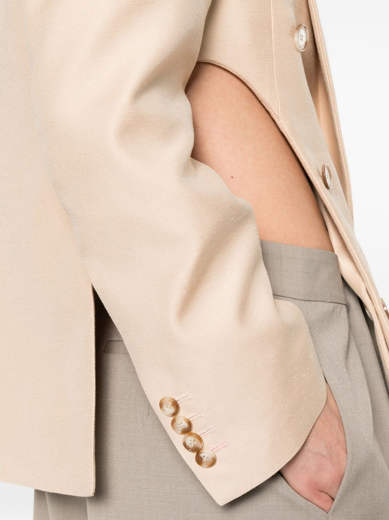 double-breasted cut-out blazer 5