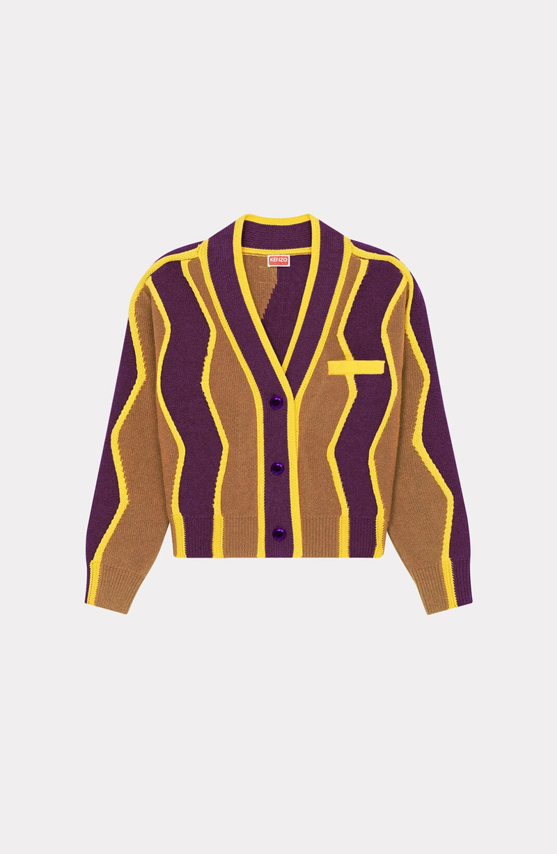 'Wavy Stripes' boxy cardigan - 1