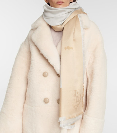 Loro Piana Cashmere and silk jacquard scarf outlook