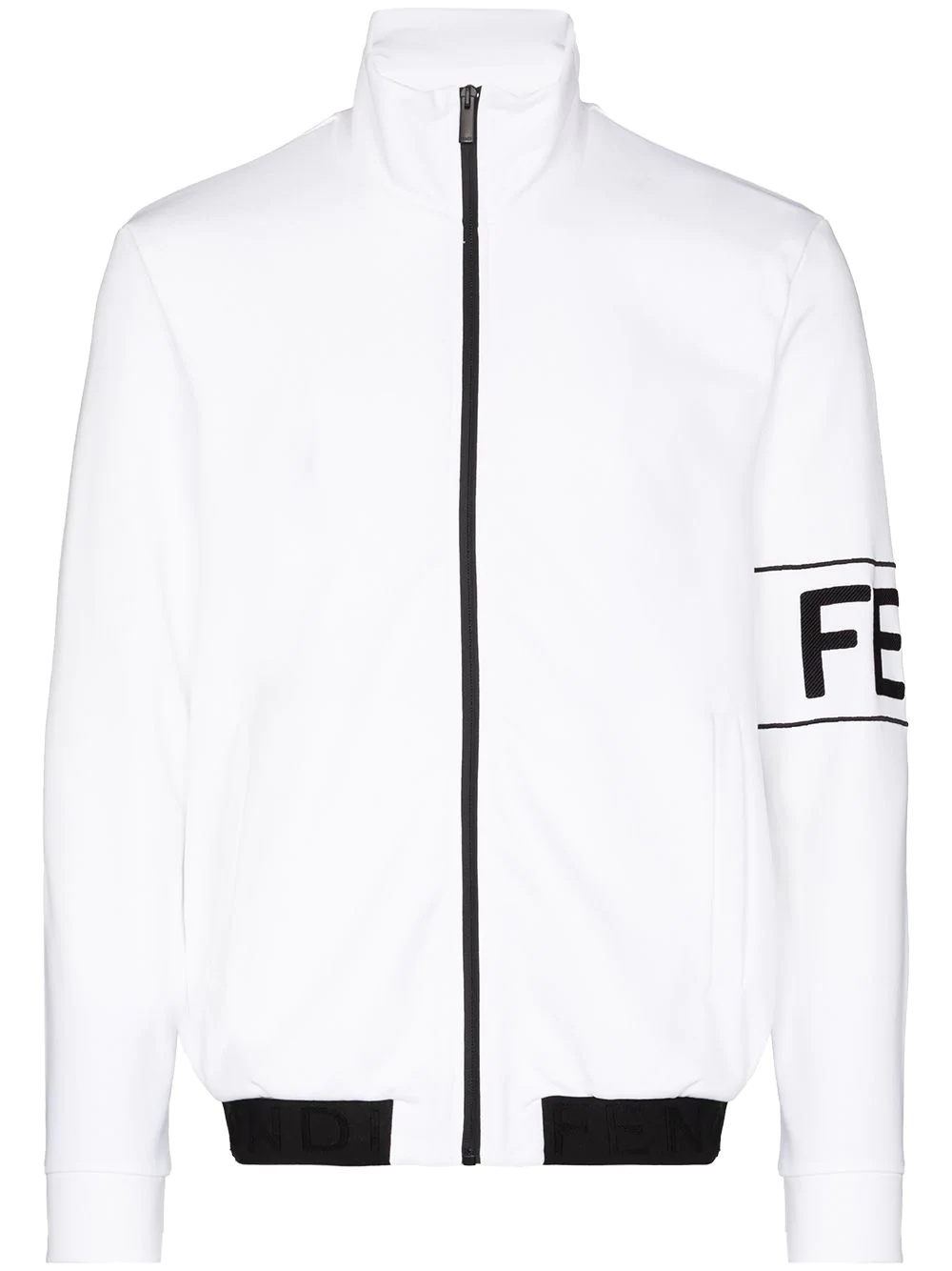 logo-print zip-up sweatshirt - 1