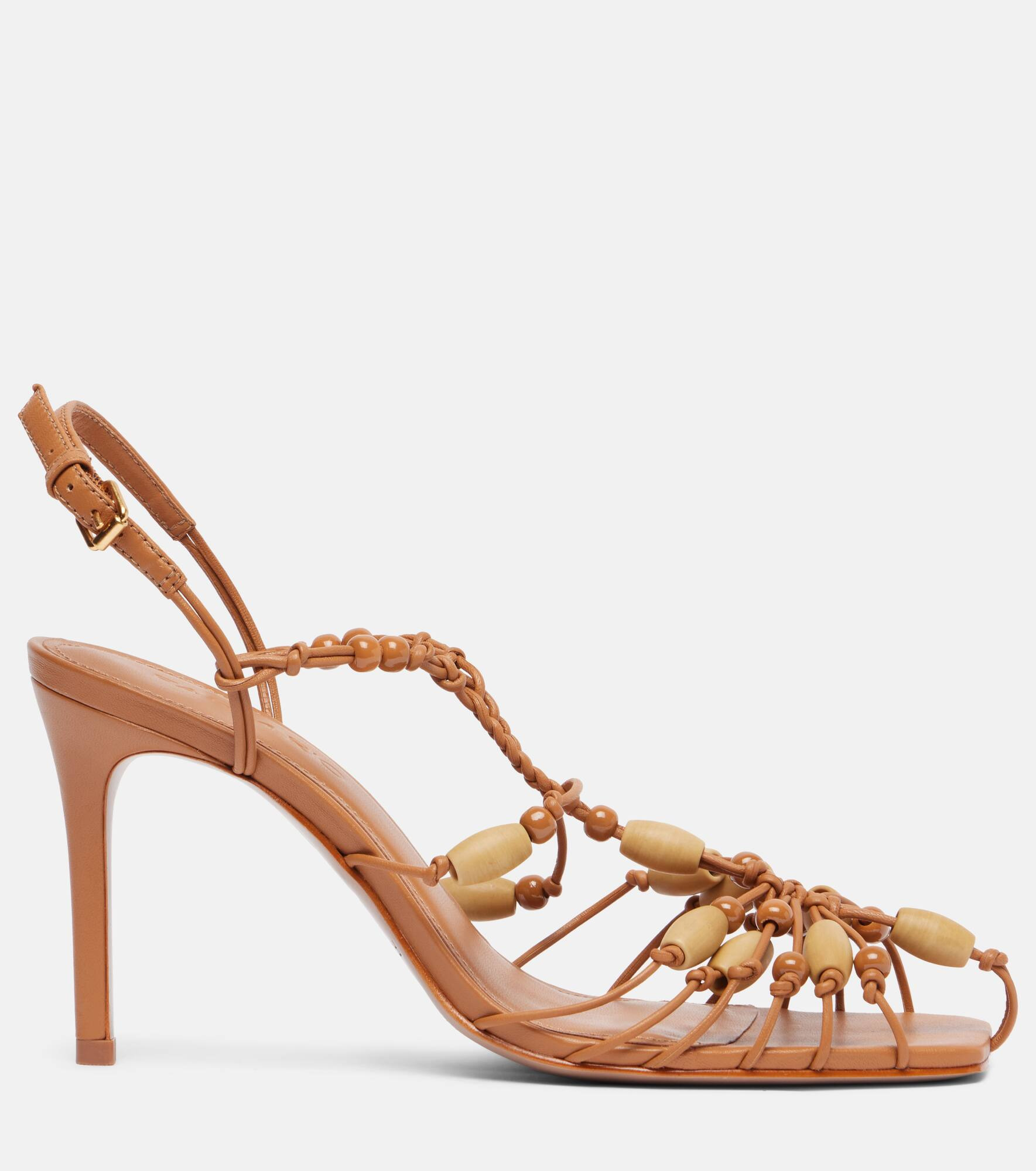 Beaded leather sandals - 4