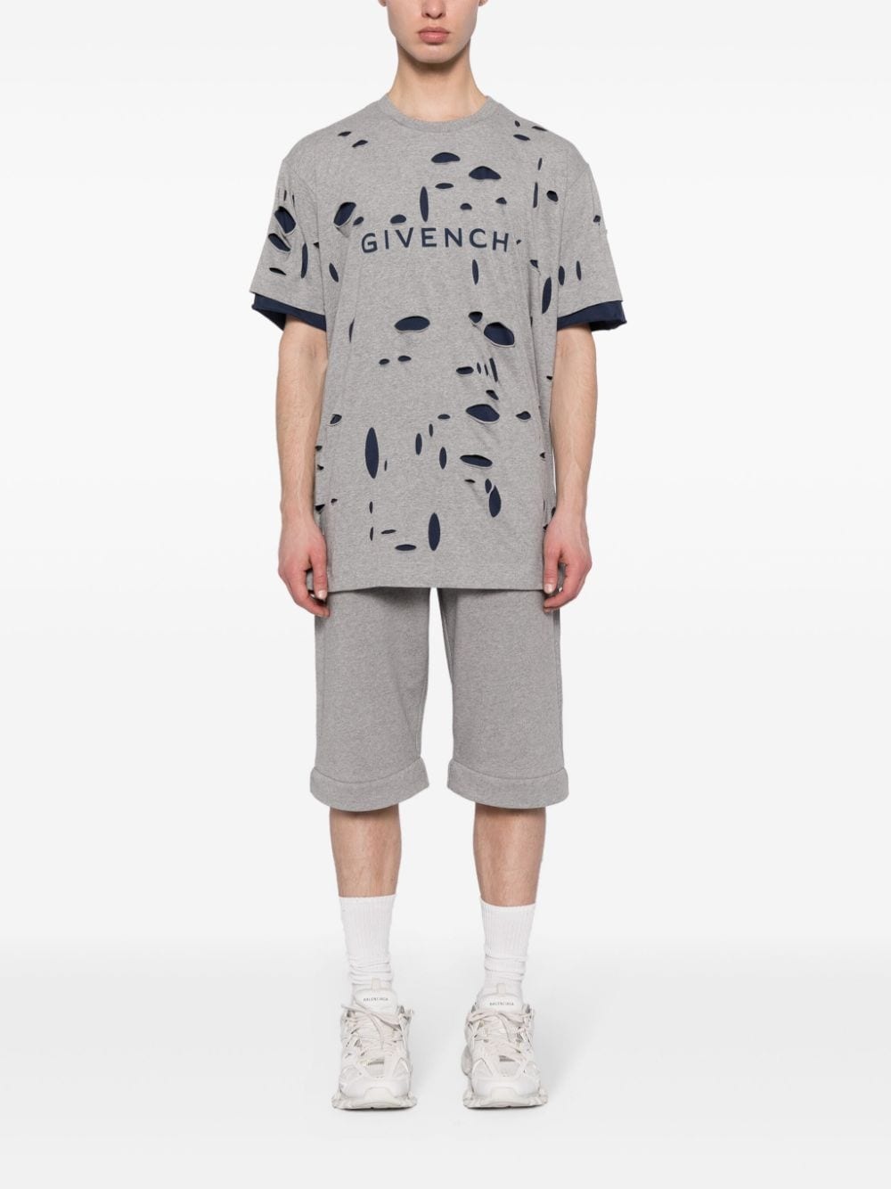 detachable-leg cotton track pants - 6