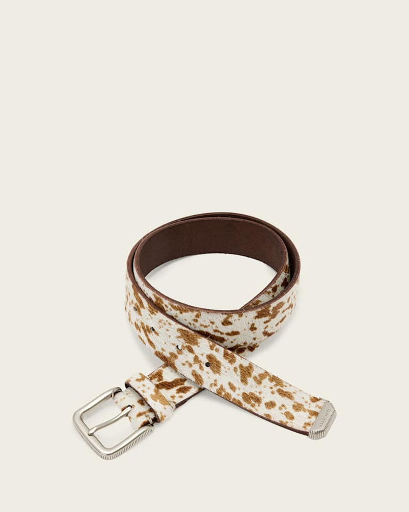 ASH HAIR CALF LEATHER BELT 1