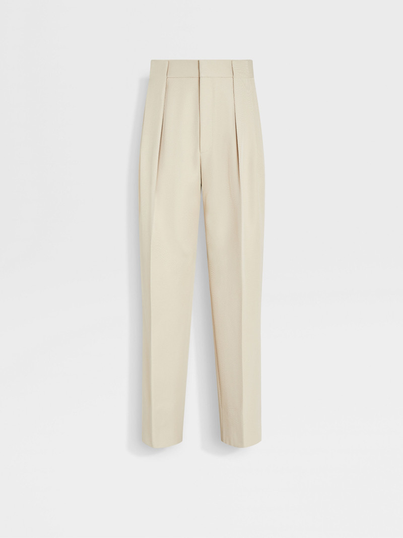 LIGHT BEIGE WOOL PANTS 1