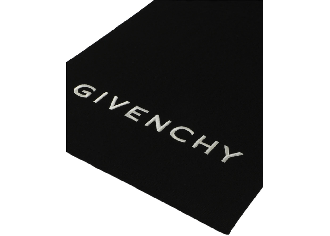 Givenchy Embroidered Logo Scarf Black/White - 3