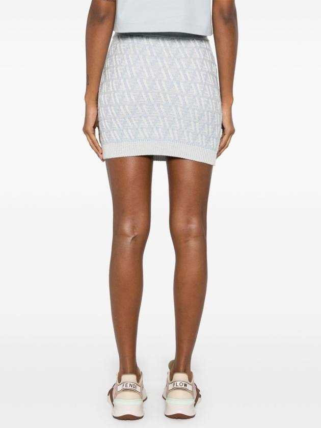 FENDI Ff wool and cashmere skirt スリムフィット Fendi Ff wool and cashmere skirt | Blue – MoonFits