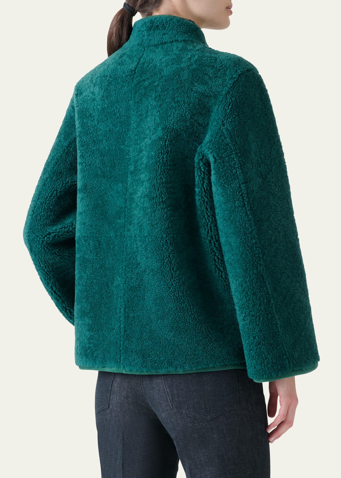 Dru Reversible Shearling and Leather Jacket - 3