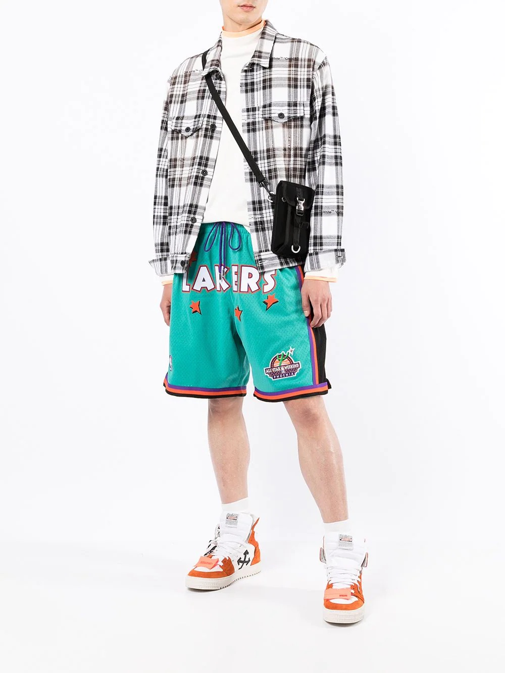 logo-print knee-length shorts - 2