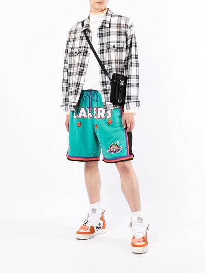 Just Don logo-print knee-length shorts outlook