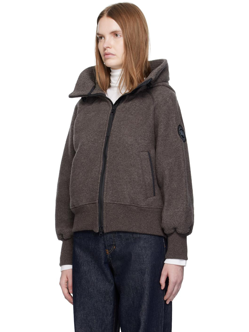 Brown 'Black Label' Chilliwack Kind Fleece Bomber Jacket - 4