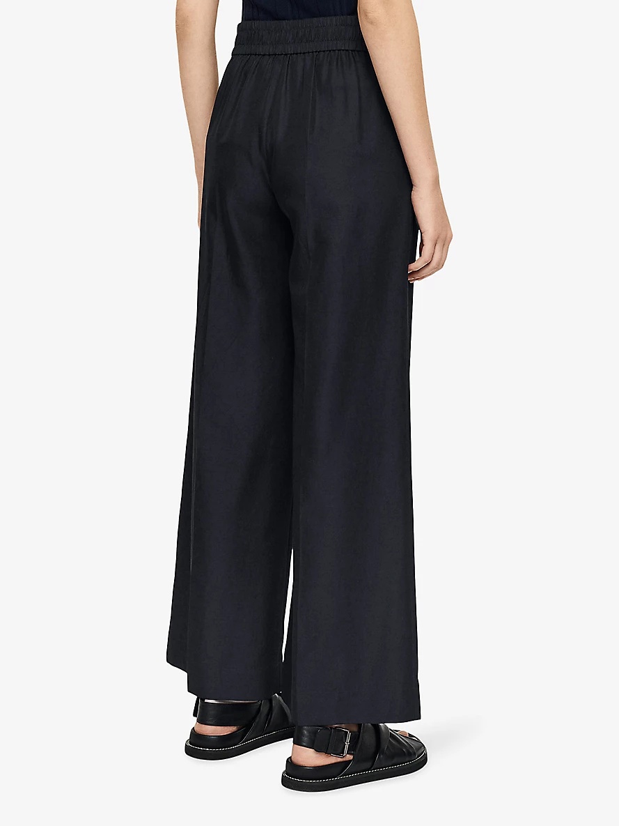 Thurlow wide-leg mid high-rise silk-blend trousers - 3