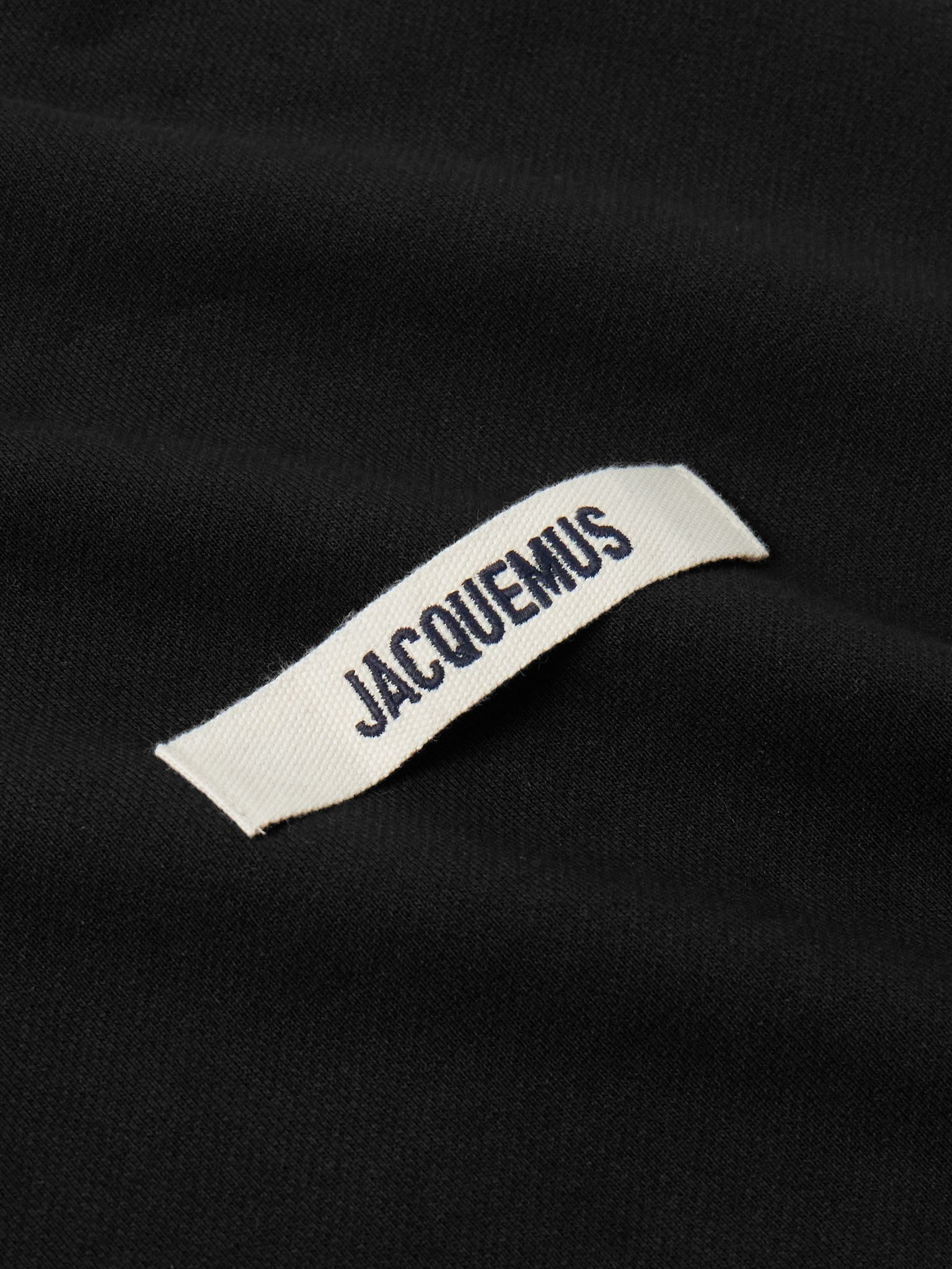 Logo-Appliquéd Cotton-Jersey Sweatshirt Black - 4