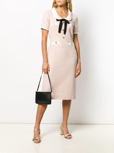 GUCCI ribbon detailed tweed dress outlook