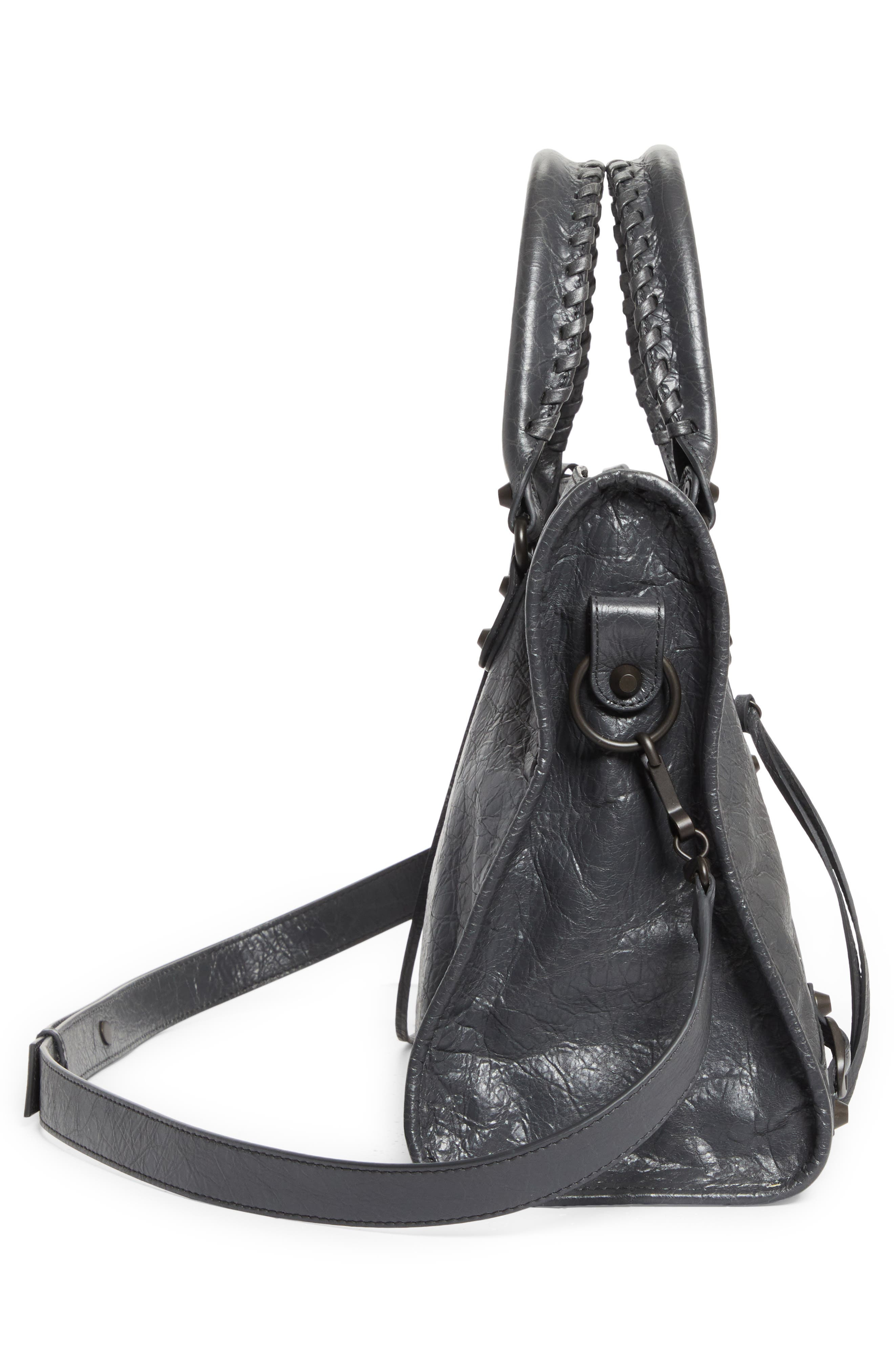 Balenciaga Medium Le City Leather Satchel in 1251 Volcanic Rock at Nordstrom - 6
