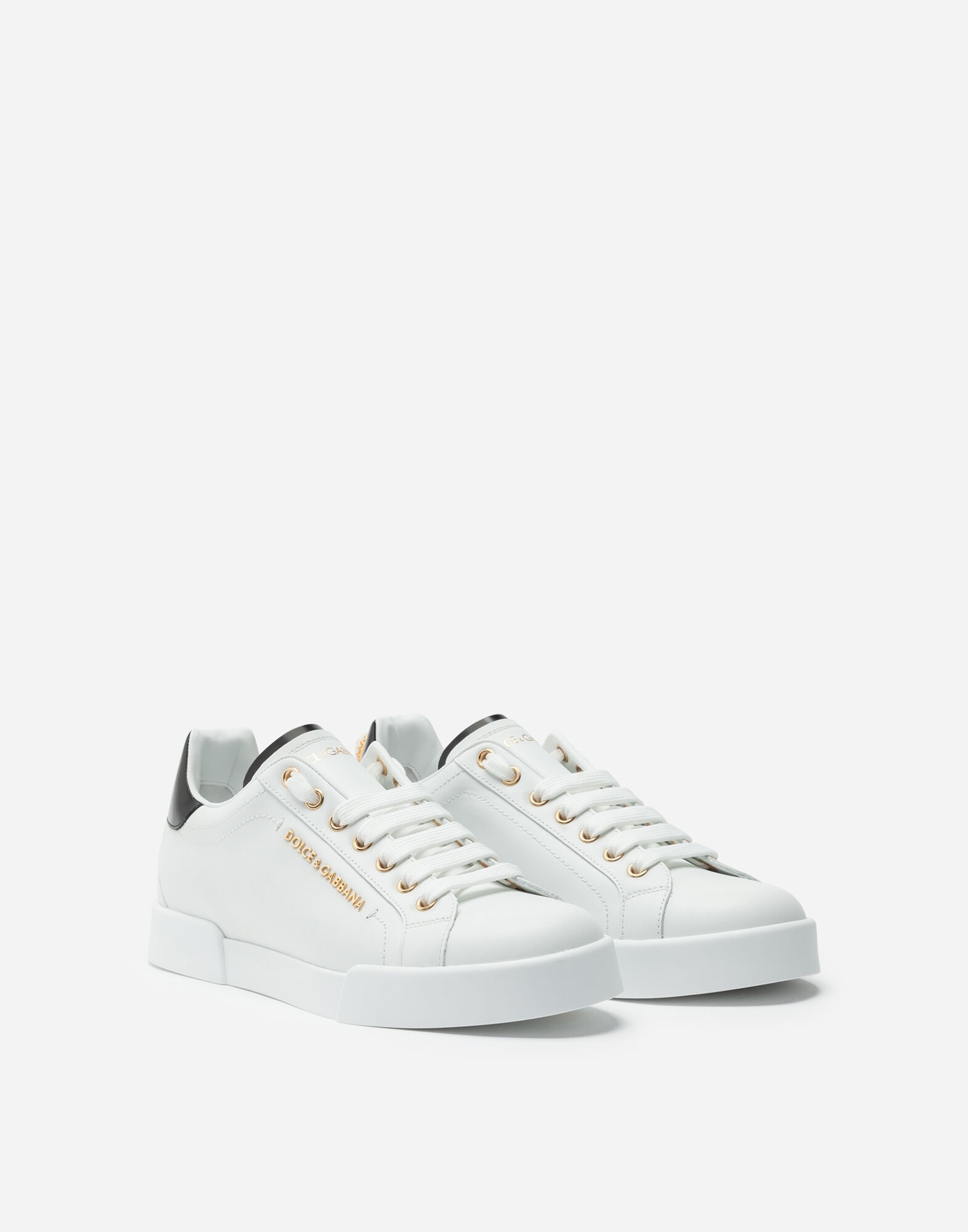 Calfskin nappa Portofino sneakers with lettering - 2