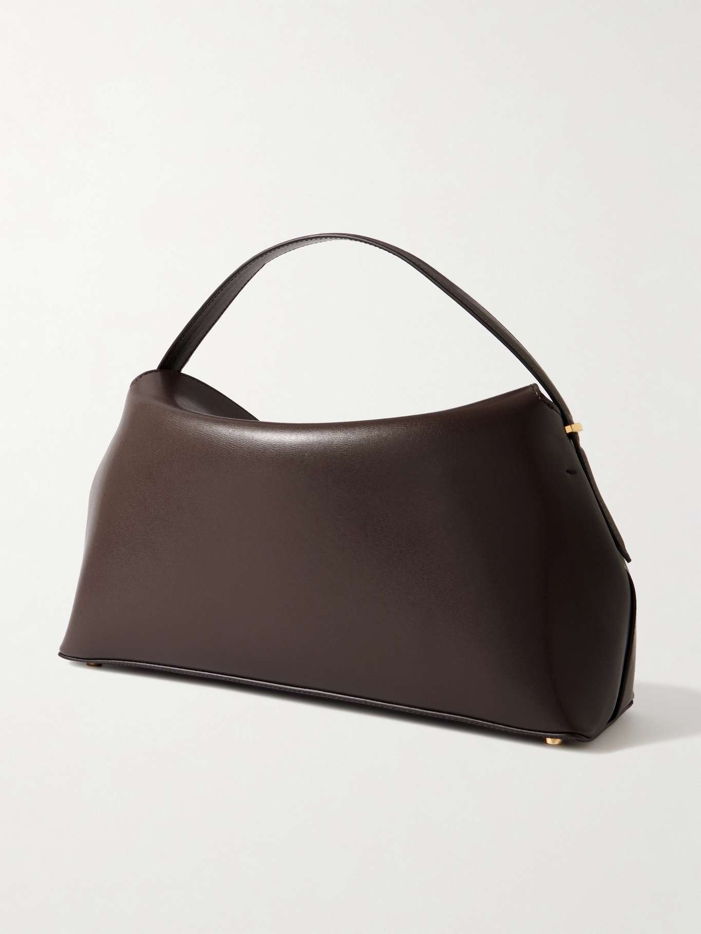 T-Lock leather shoulder bag Dark brown - 3
