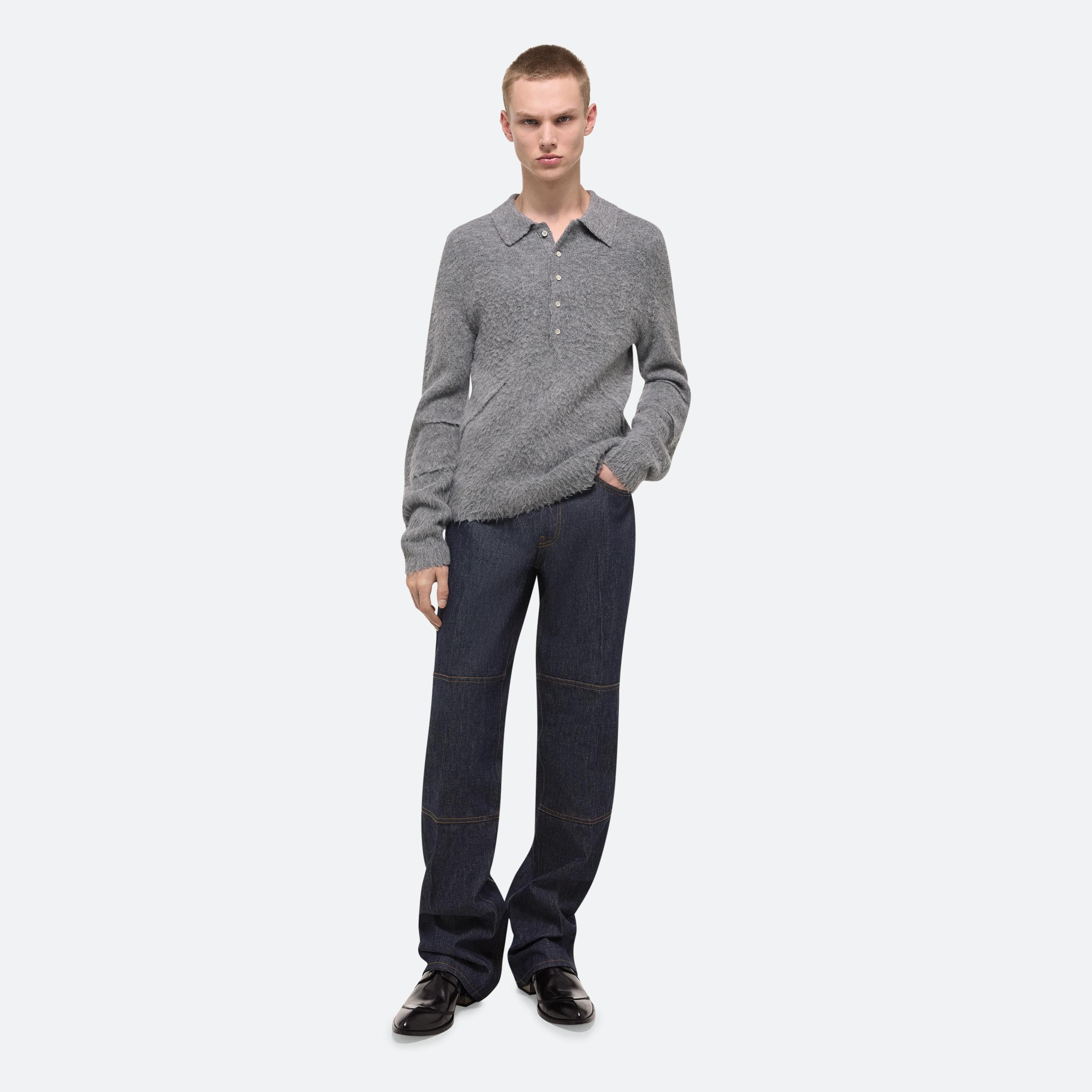 APEX BRUSHED POLO SWEATER - 2