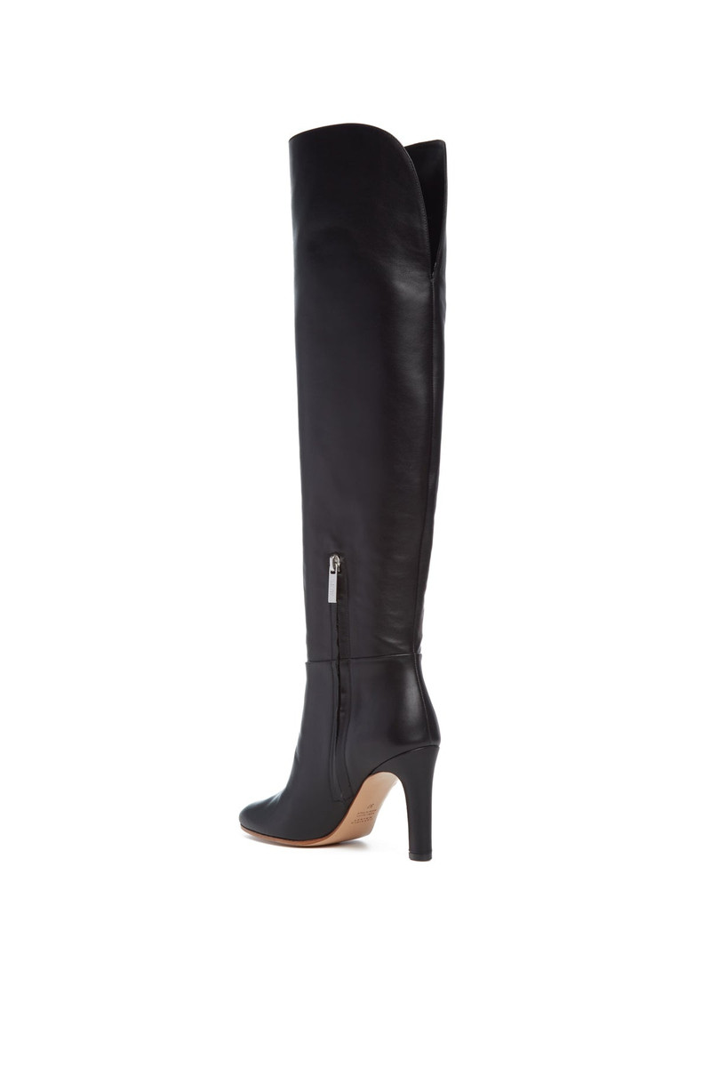 Linda Over-the-Knee Boot in Black Leather 4