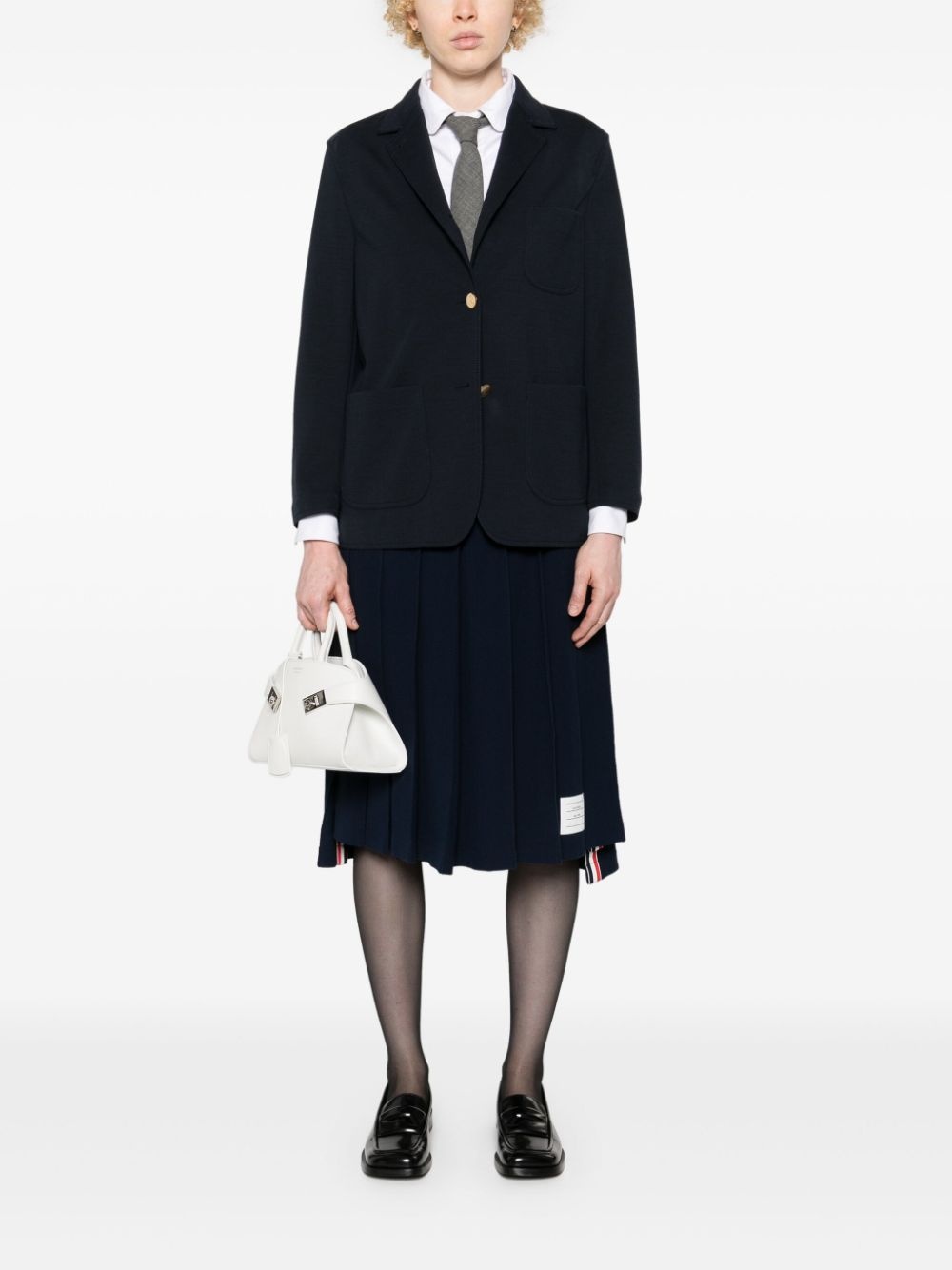wool single-breasted blazer - 2